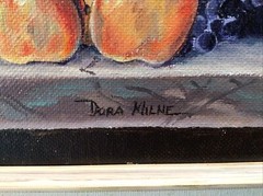 Dora Milne Still Life Framed Oil Painting Circa 1950s