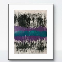 Original Abstract Expressionism 9×12 In the PurplHandmade Signed Unique Fine Art