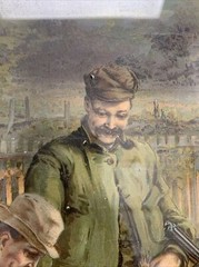 VTG Painting of Hunters and Hunting Dogs