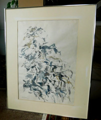 MORTON GROSSMAN (1926-1998) LISTED AMERICAN FINE LARGE ORIGINAL WATERCOLOR