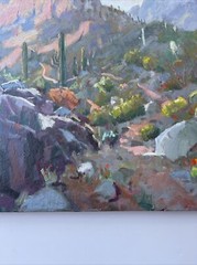 Silvio Silvestri PAINTING LANDSCAPE LISTED AMERICAN ARTIST Desert Arizona 24”