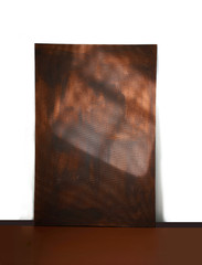 24×36 Inch Abstract Brown and Copper Textured Acrylic Painting on Canvas