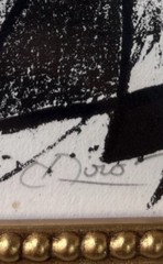 Joan Miró Lithograph Hand Signed & Numbered (1890s-1980s) Matted & Framed