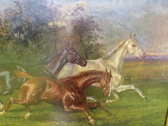 Horse Oil Painting by Horse Specialist Albert Clarke Circa 1890 to £12,000