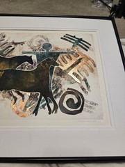 Original Kris Vermeer Mixed Media Signed And Framed Nisqually Hall Art Piece