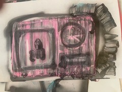 Original poster art “Camera” graffiti 22×28 painting acrylic spray paint