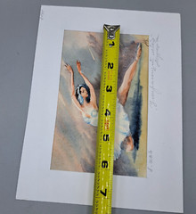 Watercolor Painting „Dying Swan“ Ballerina ACEO Russian Signed