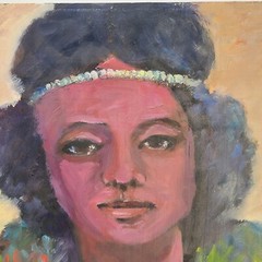 Original Oil Portrait Painting Woman Expressionist Impressionist Art 20×24 Frame