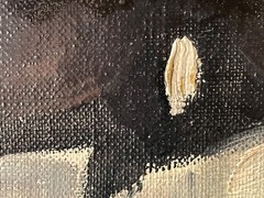 Mystery Expressionist Modernist Oil Painting 1950’s Signed – Night on the City