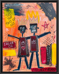 Original 16×20 Couple Just Married Abstract Mixed Media Neo Expressionism Canvas