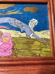 Toby Outsider Art „A Robed Female“Mixed Media Painting – Signed And Framed