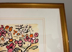 Original IVY DELON- Colorado Contemporary Floral Watercolor Framed/Matted/Signed