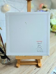 Birds Nest Abstract Oil Painting 25x25cm Landscape Original Painting on Painting Board