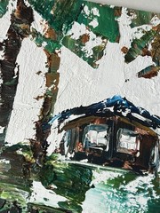 Bahamas Tropical Beach Impasto Oil Painting Palm Tree Cottage Island Wall Decor