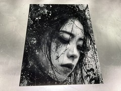 Geisha Girl Painting Woman Portrait Abstract Original Asian Art Japanese Geisha