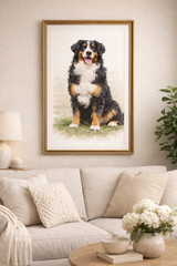 Pet Portrait, Custom Pet Portrait, Pet Portrait Custom,Watercolor Dog Print,