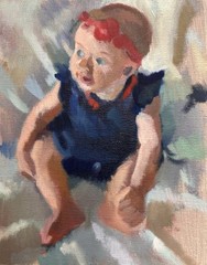 Original oil painting Of A Baby Girl by seller