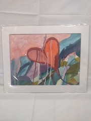 Vintage Abstract Study Signed – HLB 14×11 Wall Watercolor Painting