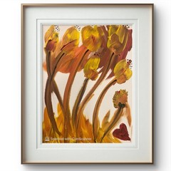BLESSED#932 11×14 Floral Original Abstract Neo Expressionism Modern
