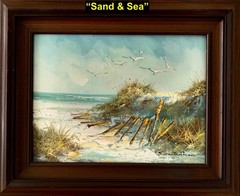 ORIGINAL OIL ON CANVAS PAINTING by S. WEATHERMAN „SAND & SEA“ w/COA