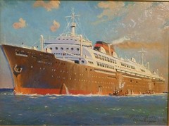 VICTOR QUISTORFF! THE FERRY CHRISTIAN IX SAILING FROM 1935 COPENHAGEN-MALMO