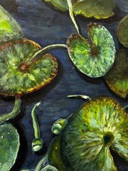 The painting is done in acrylic on canvas