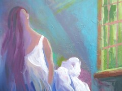 ORIGINAL Painting STEVEN GRAFF Signed „Gown“ 20×16 stretched canvas acrylic USA