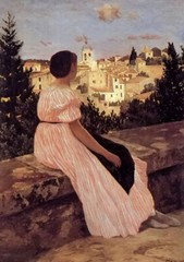high quality oil painting handpainted on canvas- the pink dress
