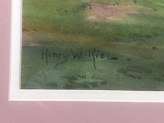 Listed Maine / Mass Henry Webster Rice 1853-1934 Antique Landscape Painting