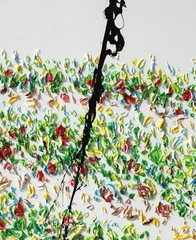 Painting 67″ Strawberry Field Oil Painting, Original HandMade Art, Modern Style