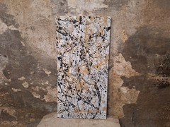 Original Abstract Action Painting jackson pollock style signed art decor paint