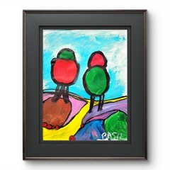 Journey Of Trees Contemporary Expressionist Original Painting Gallery Paper