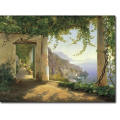 View to the Amalfi Coast by Aagaard Gallery-Wrapped Canvas Art (12 in x 16 in)