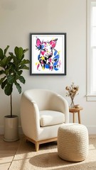 Party Pig Original Acrylic Ink 11×14 Colorful Farm Animal Signed Farmhouse Art