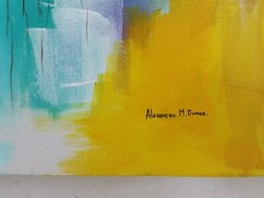 Original painting: Cojimar, remembering his ancestors, Framed 34″ x 42″