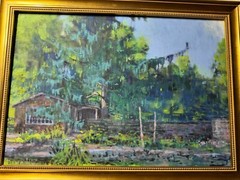 Eileen McDonnel „Home And Landscape Scene“ Oil Painting – Signed And Framed