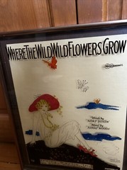 Painting On Glass Irving Berlin Where the Wild Wild Flowers Grow Wall hanging