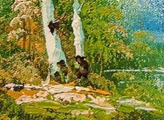 Mt. Landscape #5C-B1, 8×10, 100% Hand painted Oil Painting on Canvas