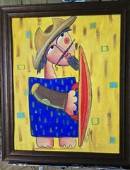 Cuban Art “ Don Quijote“ Acrylic ORIGINAL by M Ortiz