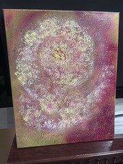 Original Oil On Canvas Abstract Color Art Apple + Orange Fusion By S Kanmadikar