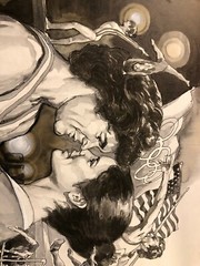 Rare Original Published TV Movie Illustration Art Painting 1980 Moscow Olympics
