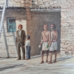 original vintage southwestern oil painting