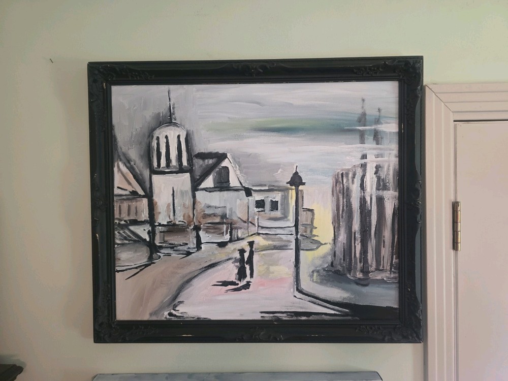 Evening Stroll. By Jacqueline Shows Textured Acrylic 20×24 In Canvas, Framed