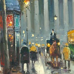 47W“x35H“ ROYALE MADELEINE ANTOINE BLANCHARD-Style ORIGINAL OIL PAINTING CANVAS