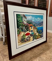 KERRY HALLAM Cap d’Azur Hand Signed AP Serigraph-Matted & Framed