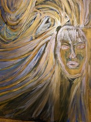 Original Acrylic art painting 36x24Inches hand painted And Signed By Artist