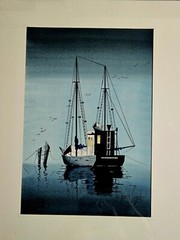 Original Watercolor Painting George Sperl Matted Framed 20″x16″ & Sight 14″x10″