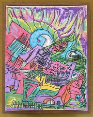 abstract art original Contemporary Modern Graffiti Expressionism Cubism