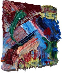 ORIGINAL OIL PAINTING VINTAGE ART█SIGNED IMPRESSIONISM POP█ABSTRACT NATURE 8″X8″