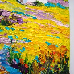 Ireland Original Painting Irish Cottage Oil Painting Unframed 6х6